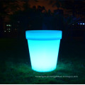 LED ao ar livre grande redondo plástico levou luminosa plantador/rotomolded plástico vaso